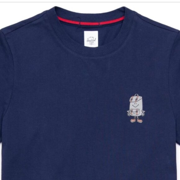 Herschel | Cropped "Sam" Tee | Navy Blue | Adult Size Small - Picture 1 of 5
